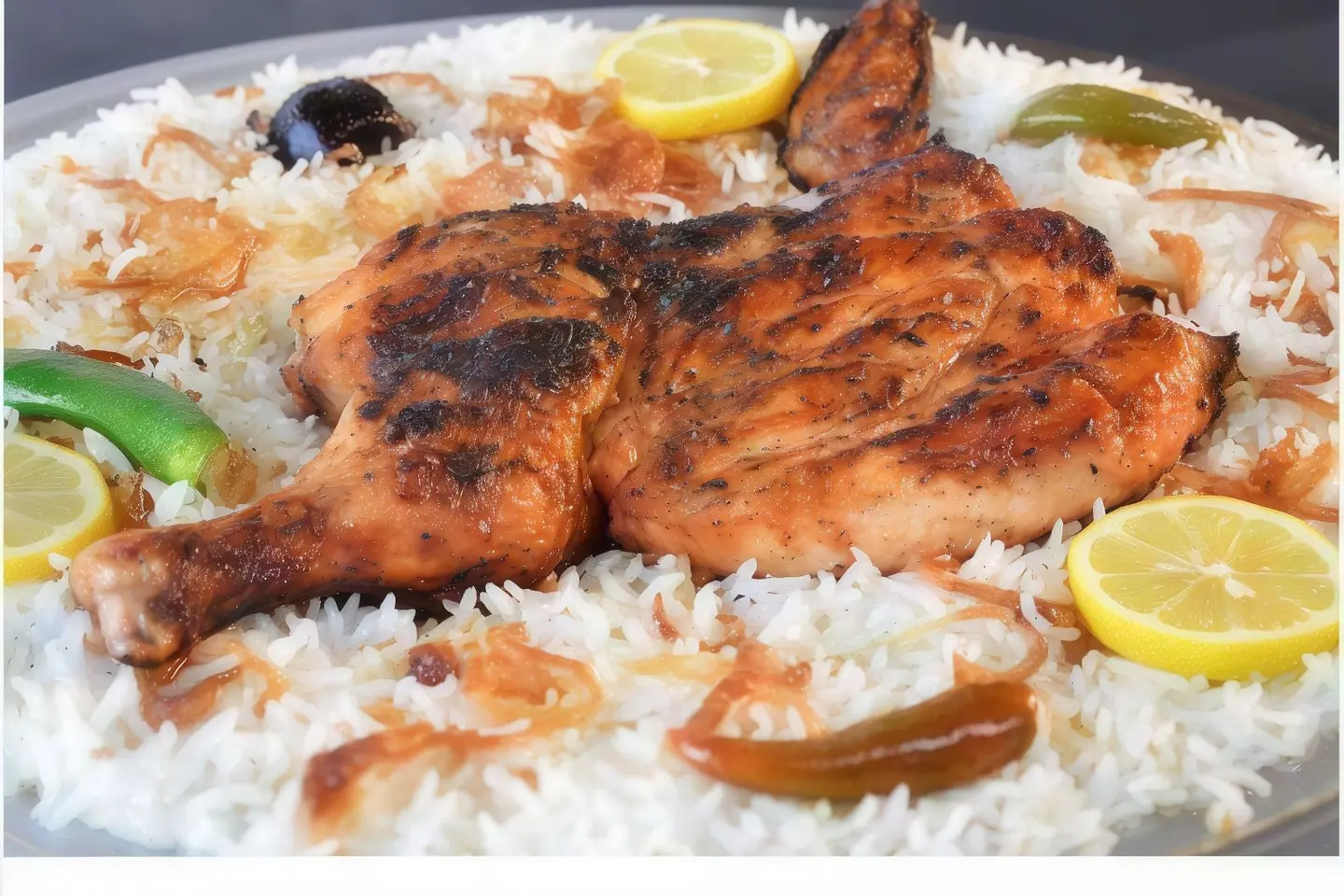 دجاج على الفحم - نص دجاجة