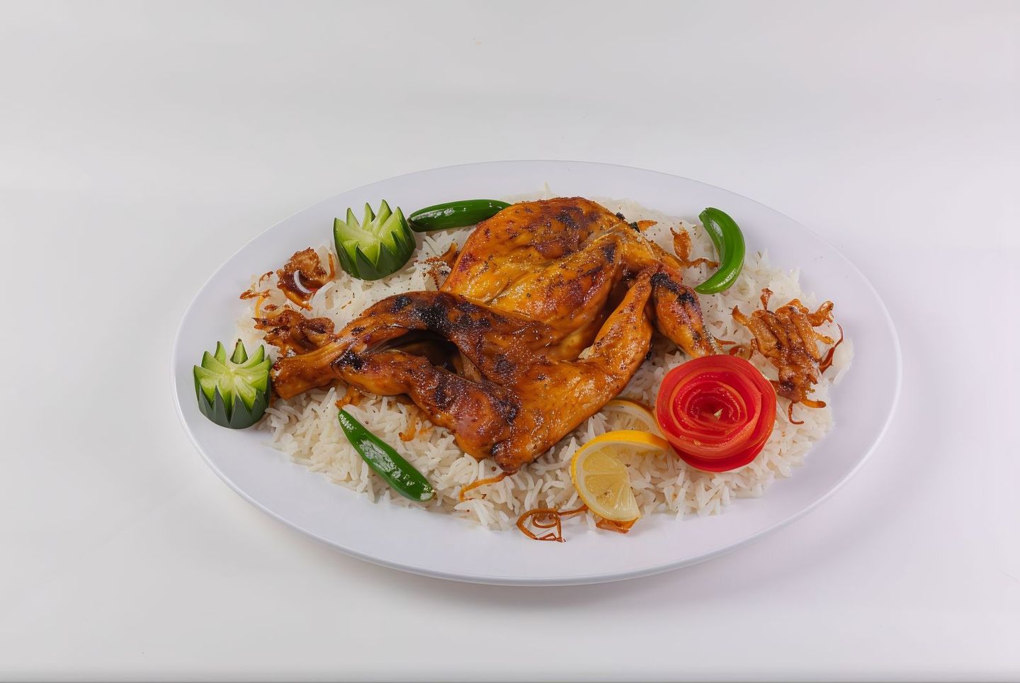 Half Madhbi Chicken With Rice