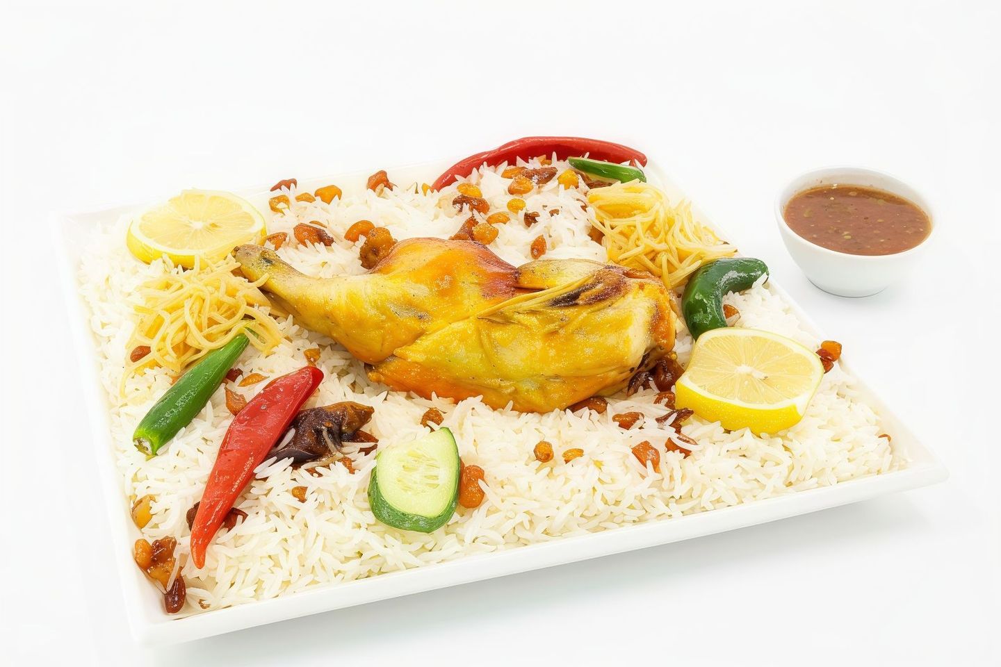 Half Mandi Chicken With Rice