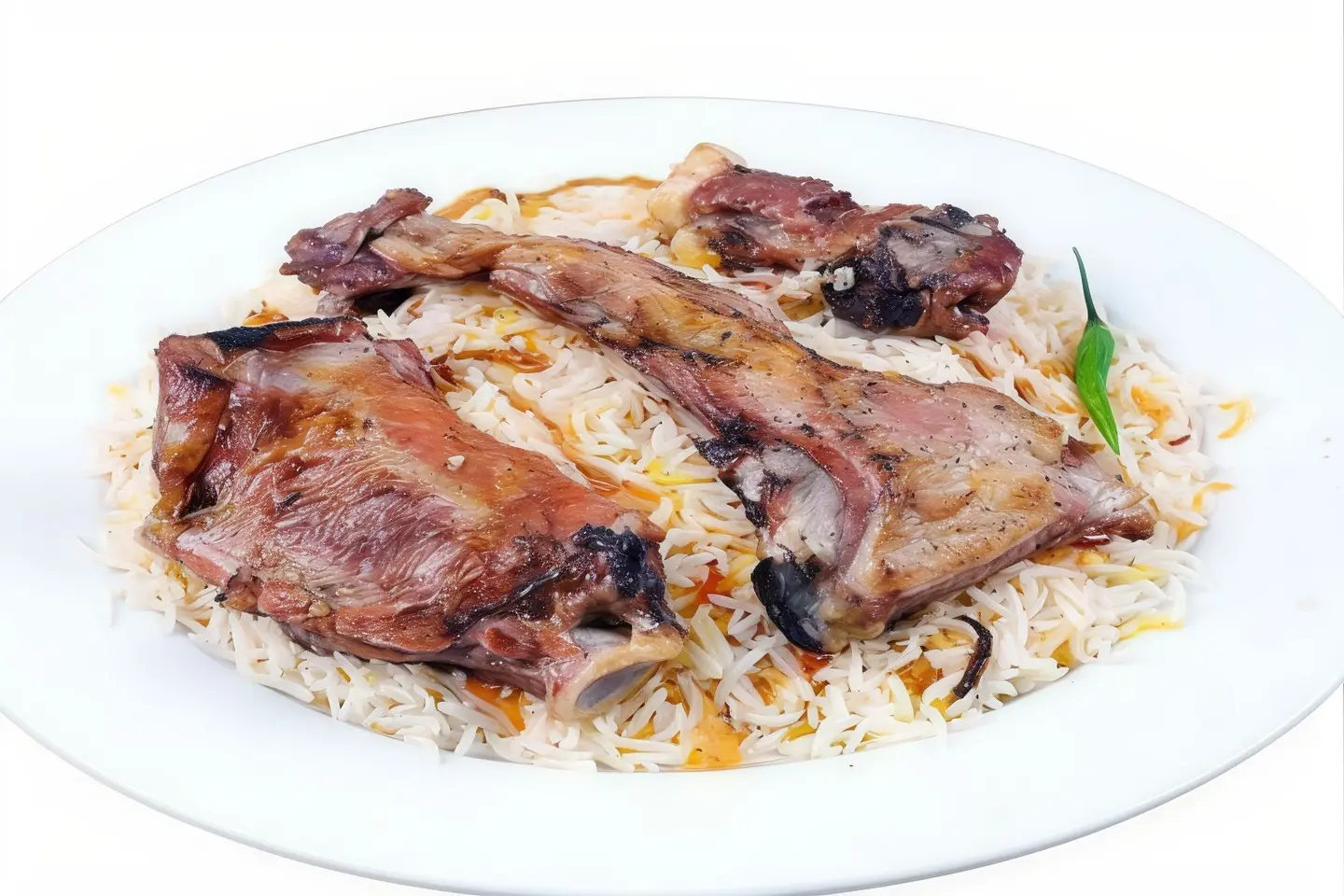 Quarter Mutton Roasted On The Stone