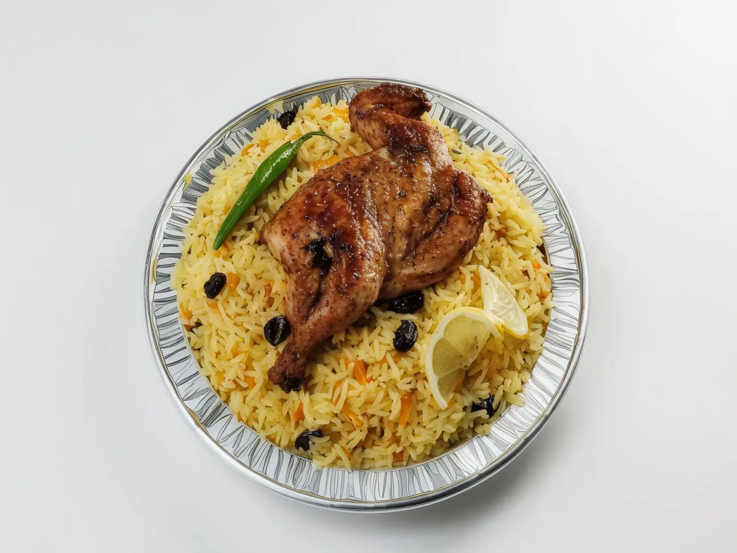Half Chicken Mazbi Rice Bukhari