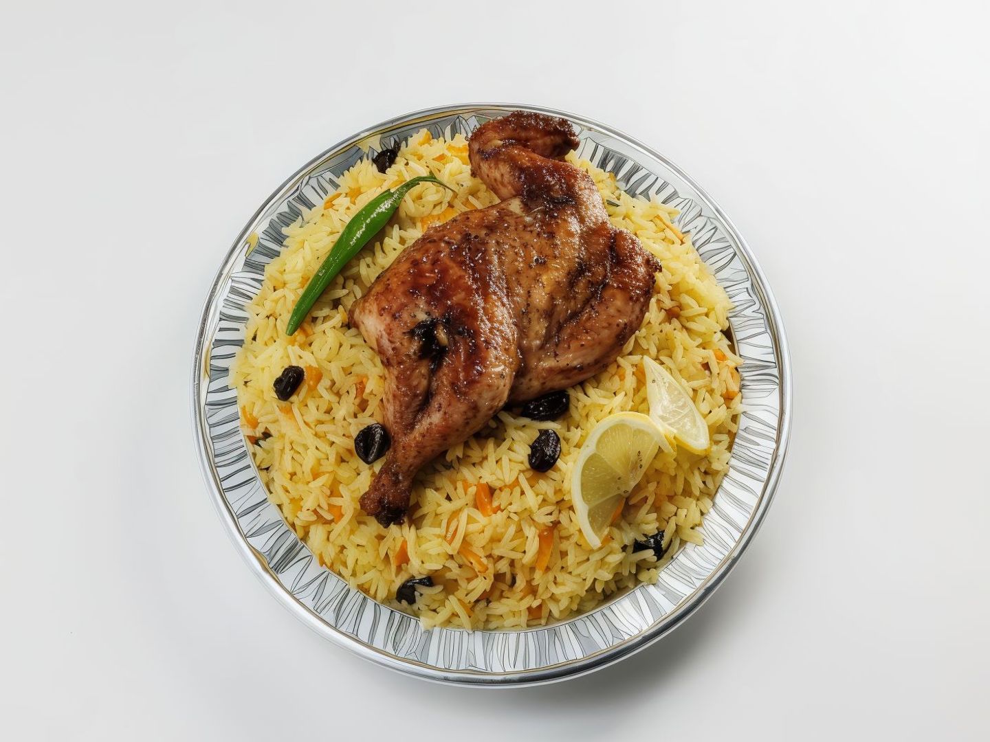 Half Chicken Mazbi Rice Bukhari