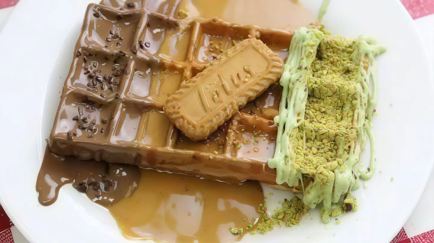 Waffle Mix Pistachio Belgium Chocolate Nutella