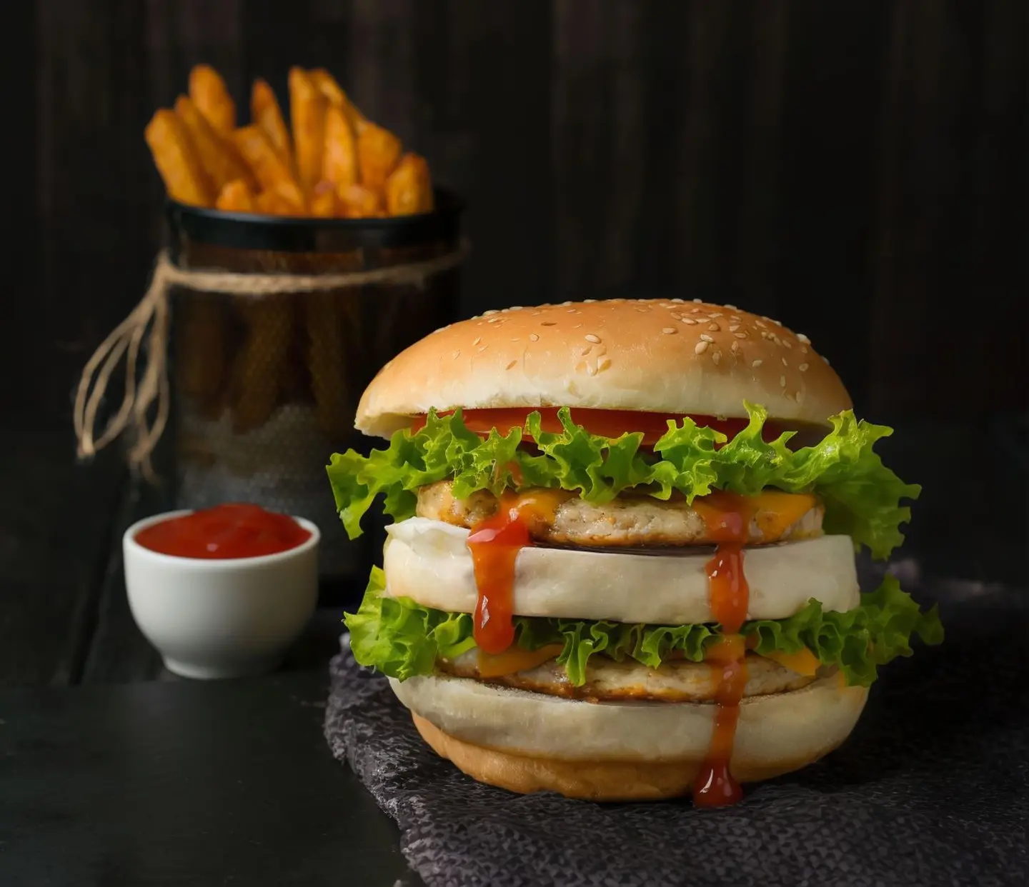 برجر دجاج دبل