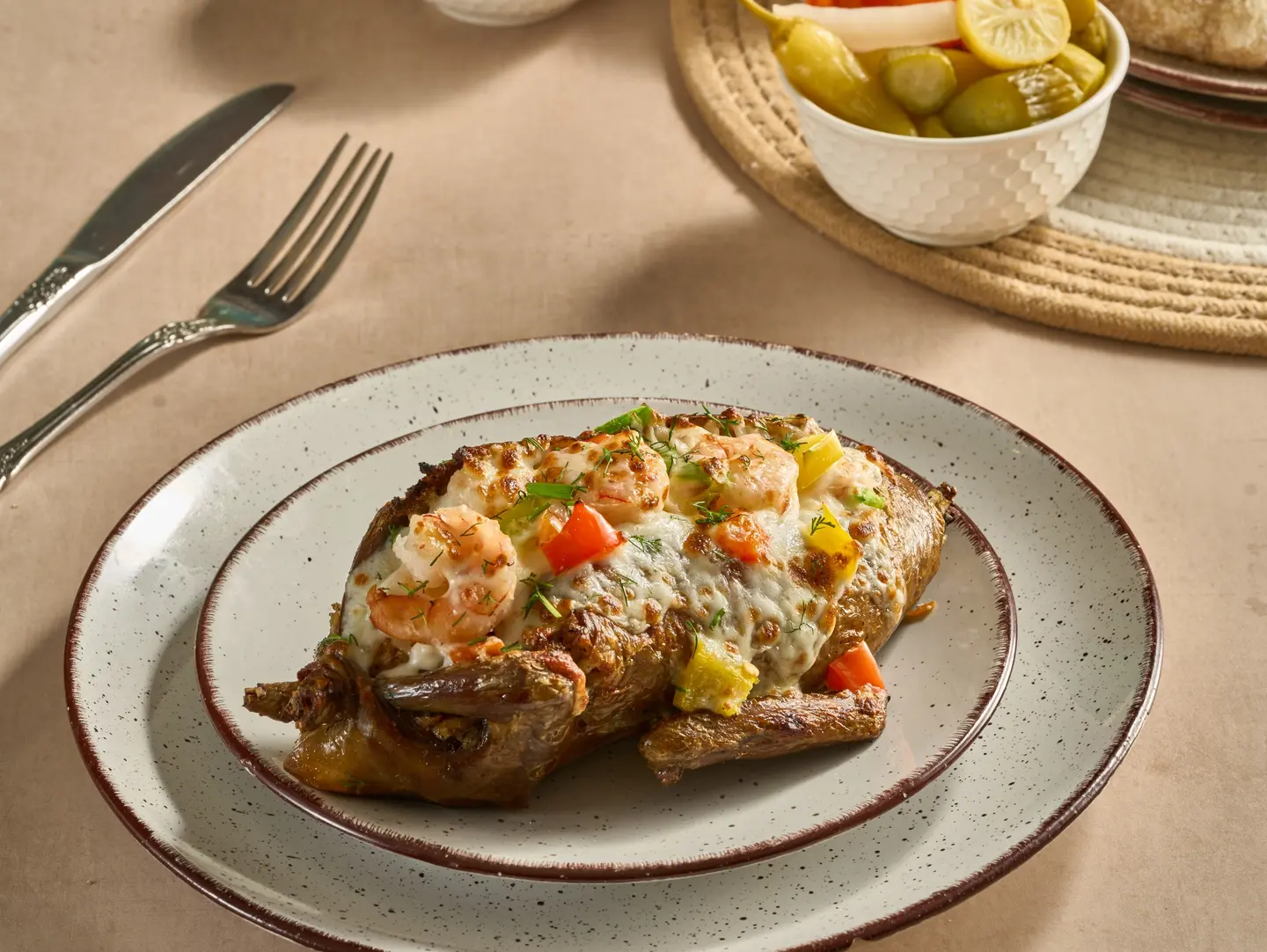 Pigeon Stuffed With Shrimp