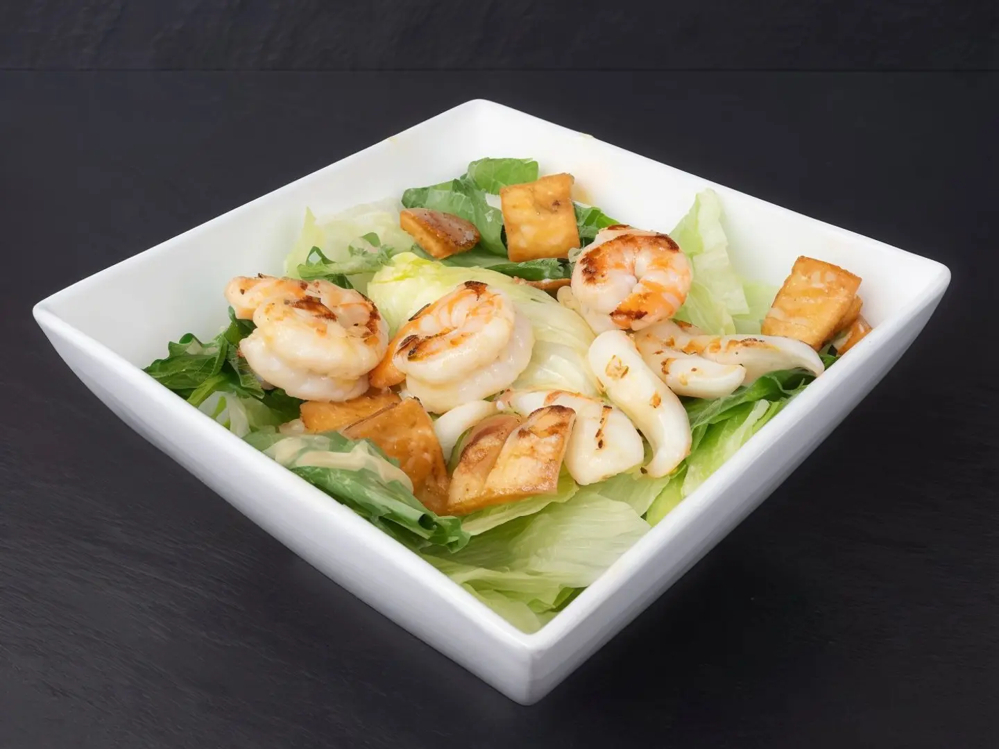 سلطة سيزر للمأكولات البحرية