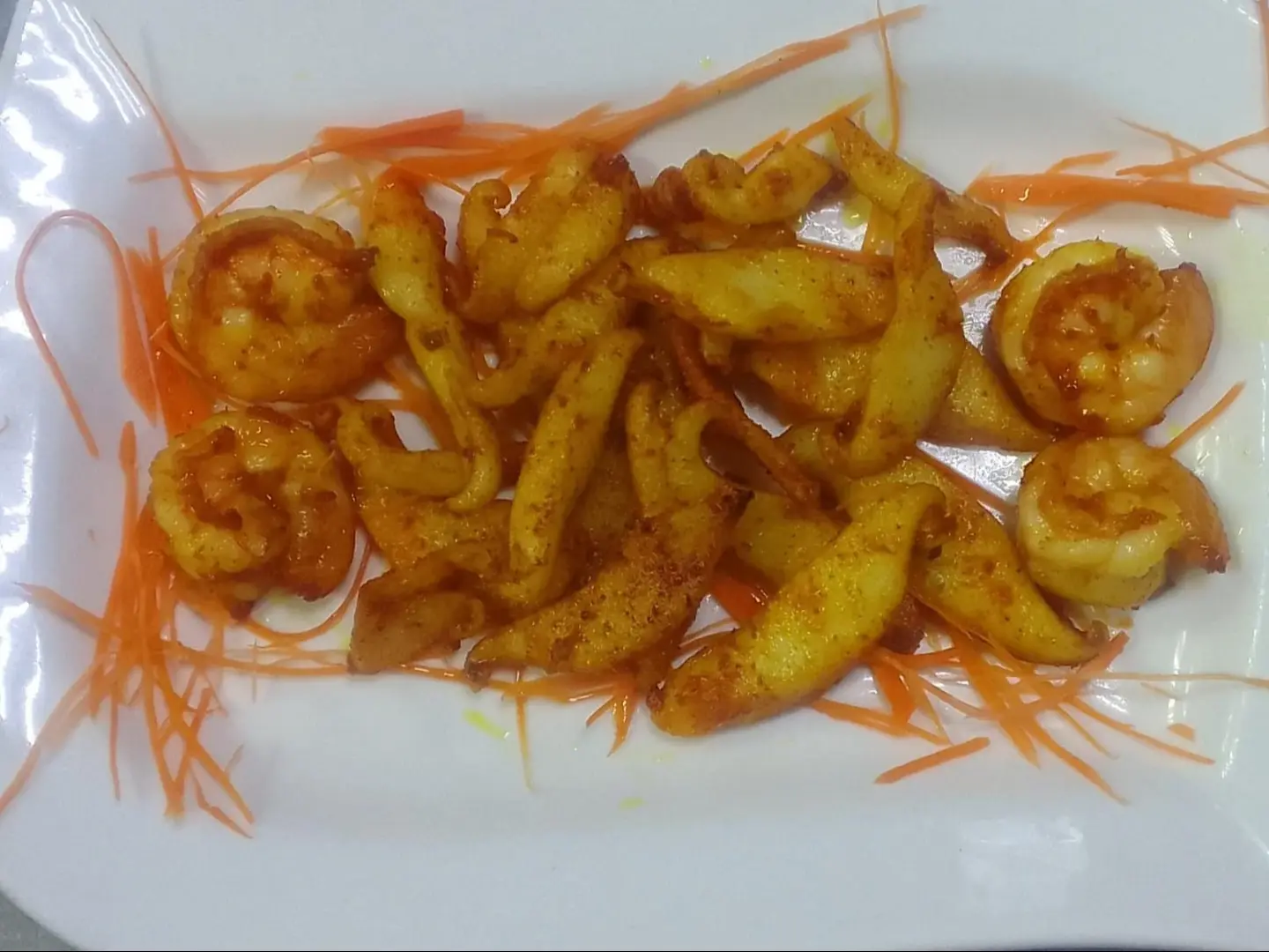 روبيان وحبار بالكركم