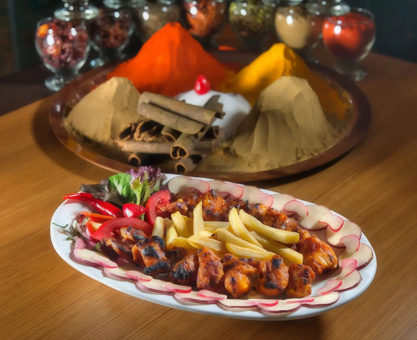 Square Pieces Of Chicken Tikka