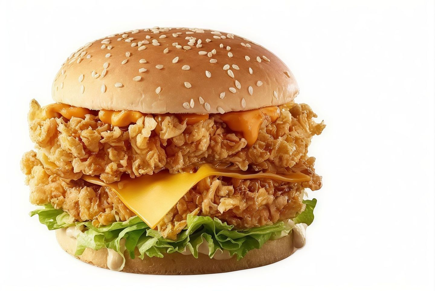 Double Zinger Burger With Cheese Sandwich