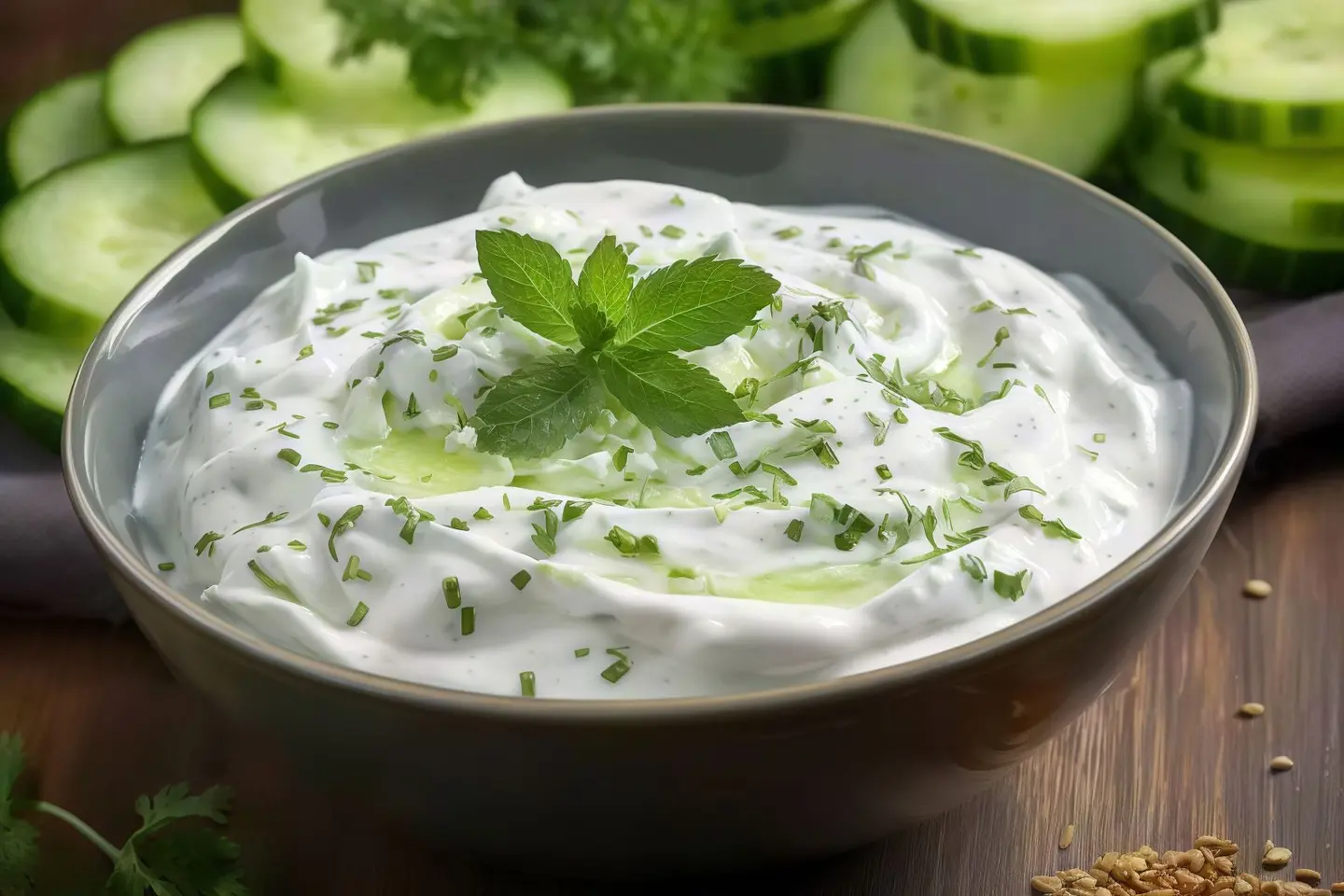 سلطة زبادي بالخيار كبير