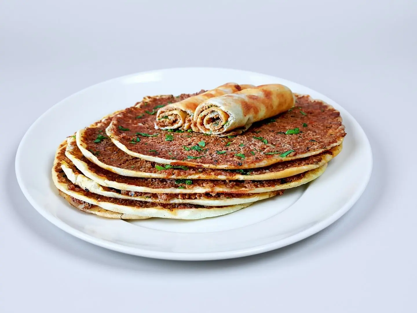 صفيحة باللحم دائري