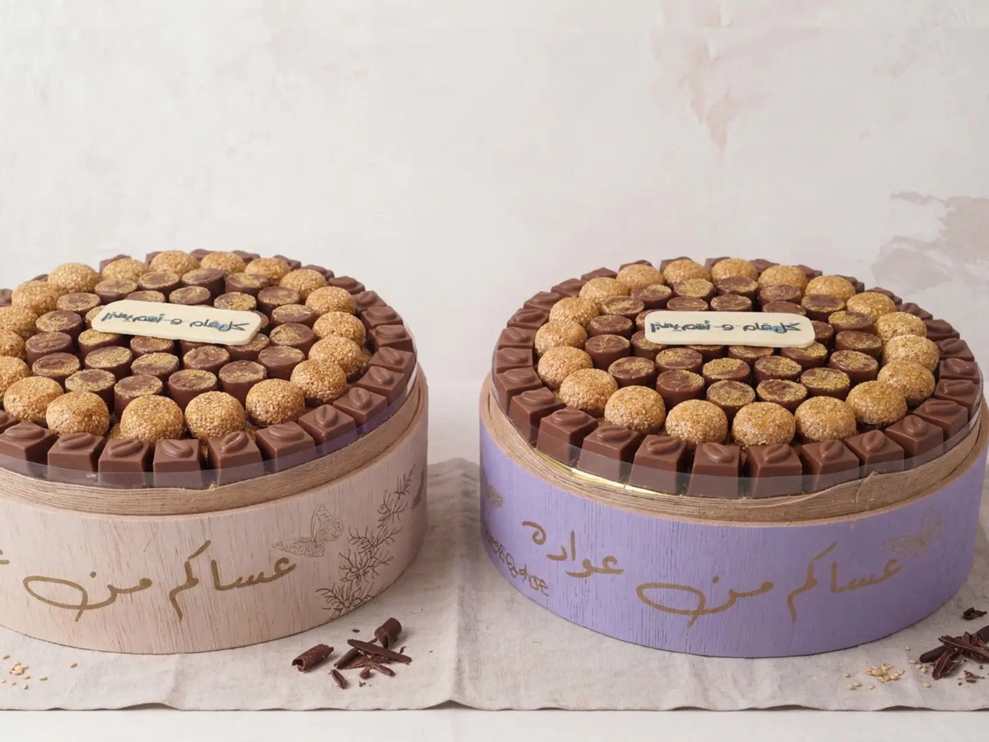 Eid Circular Tray - White