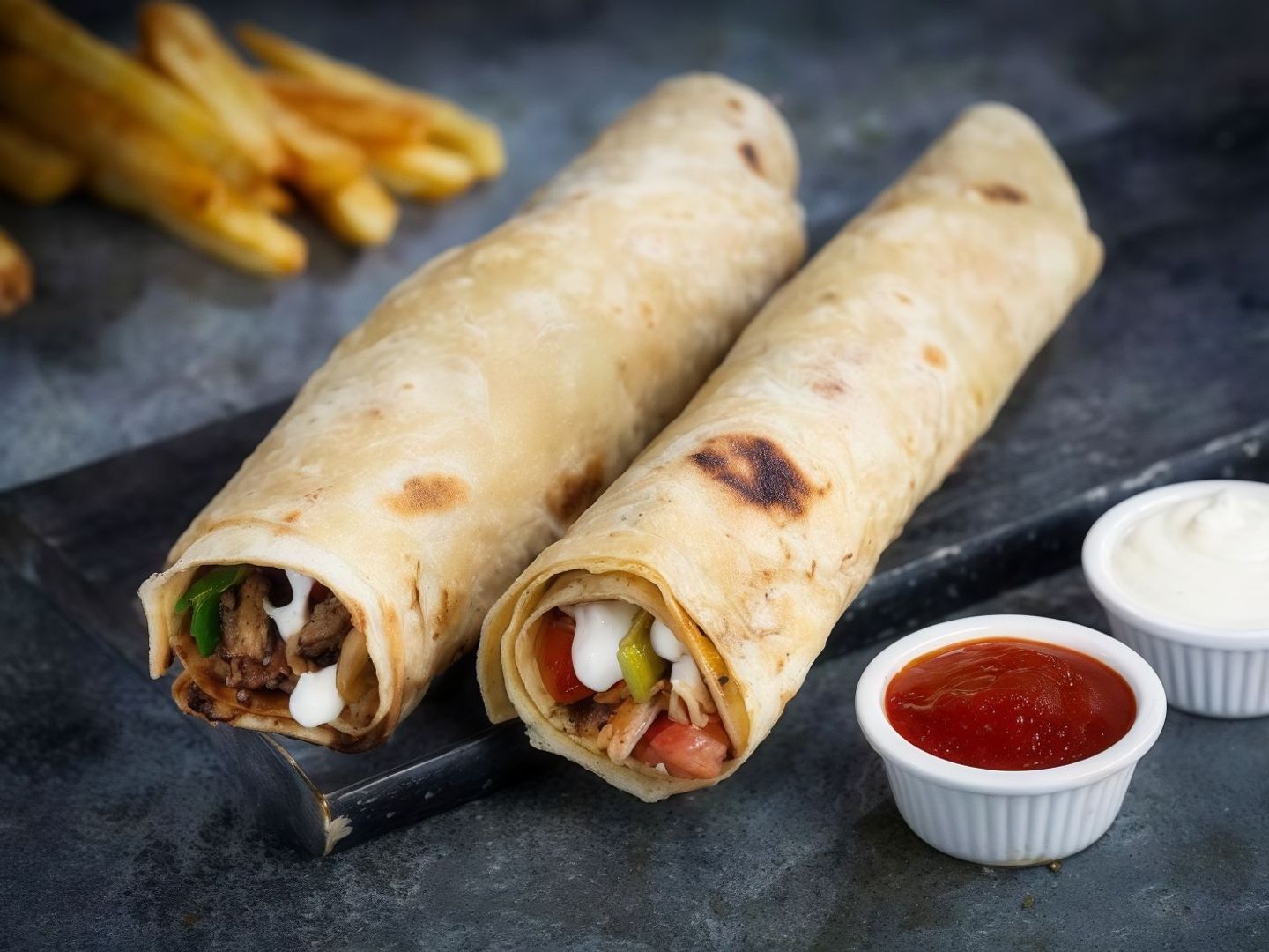 شاورما لحم فطير