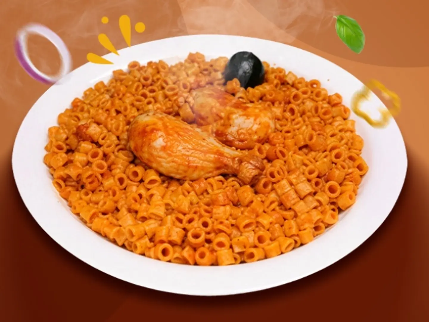 كبسة مكرونة نص دجاج