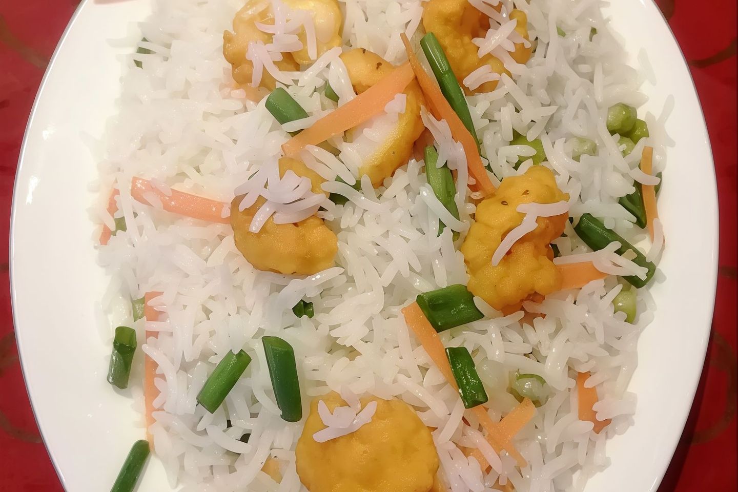 أرز مقلي مشكل