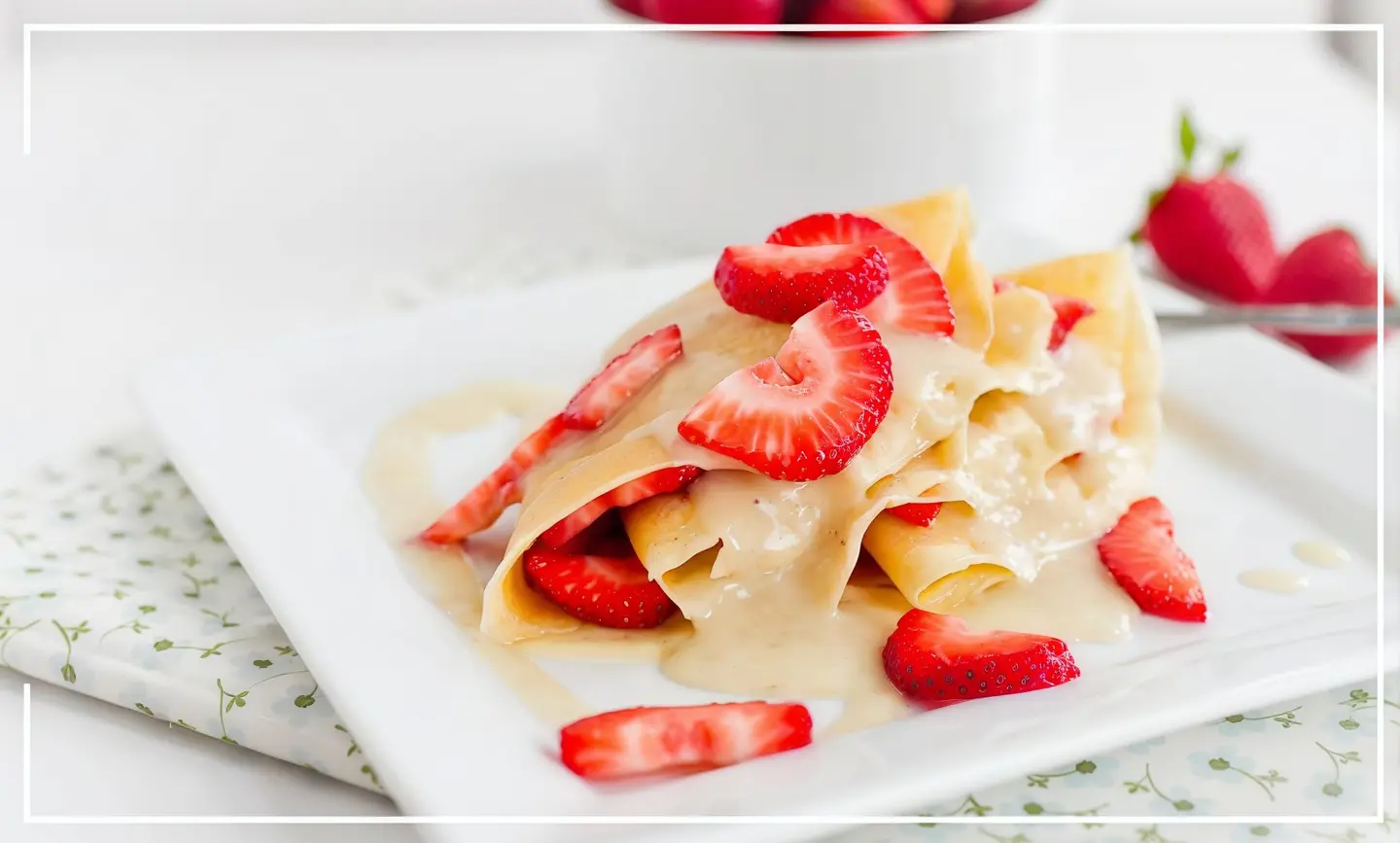 Banan And Strawberry Crepe
