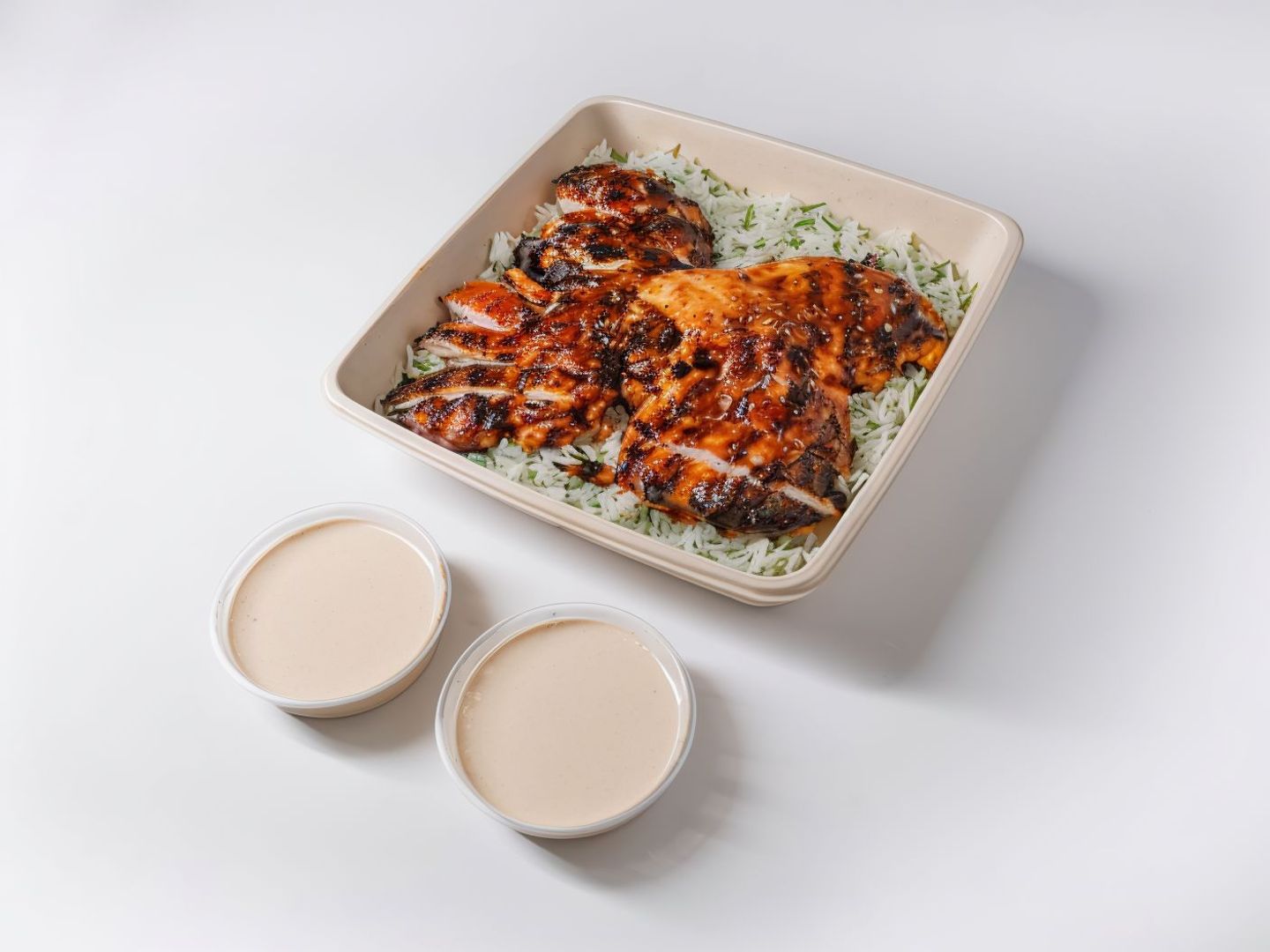 حبة دجاجة كاملة مشوية مع رز