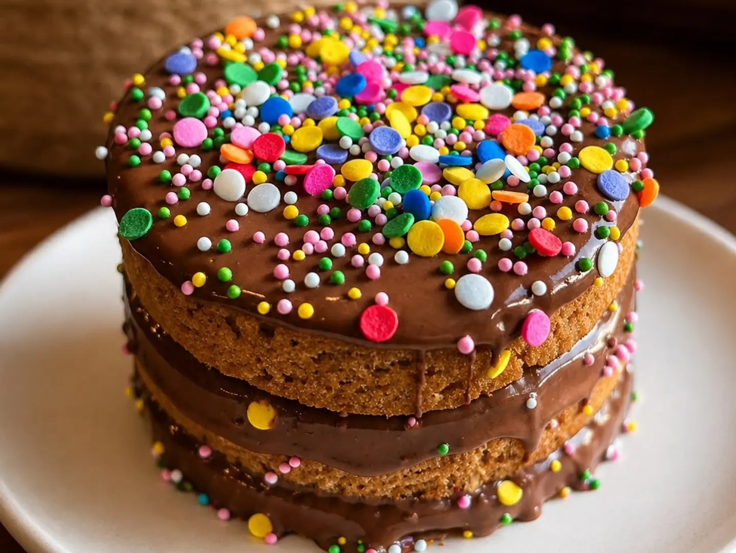 Belgian Chocolate With Sprinkles Hot Cake