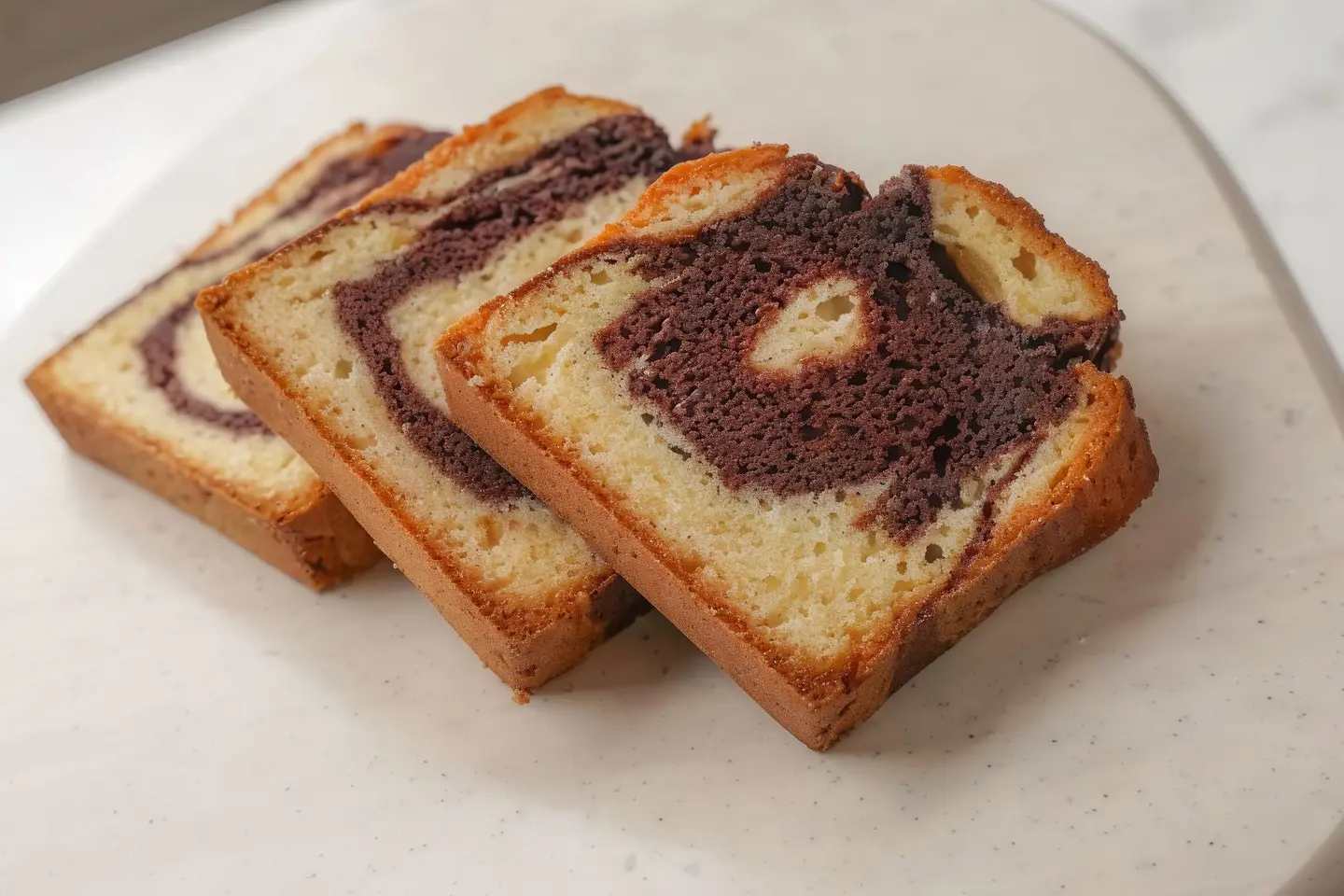 Marble English Cake Slice