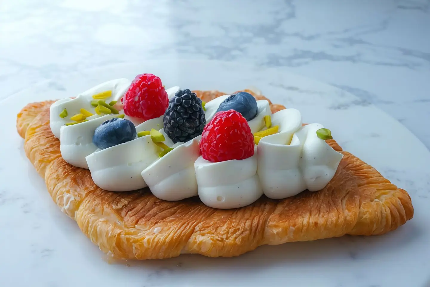Smashed White Chocolate Croissant