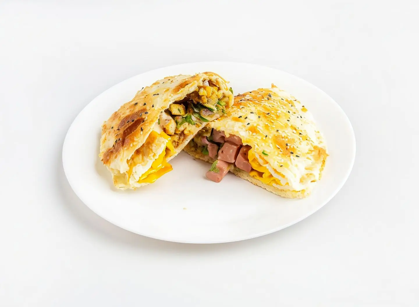 فطيرة فلافل مع مرتديلا