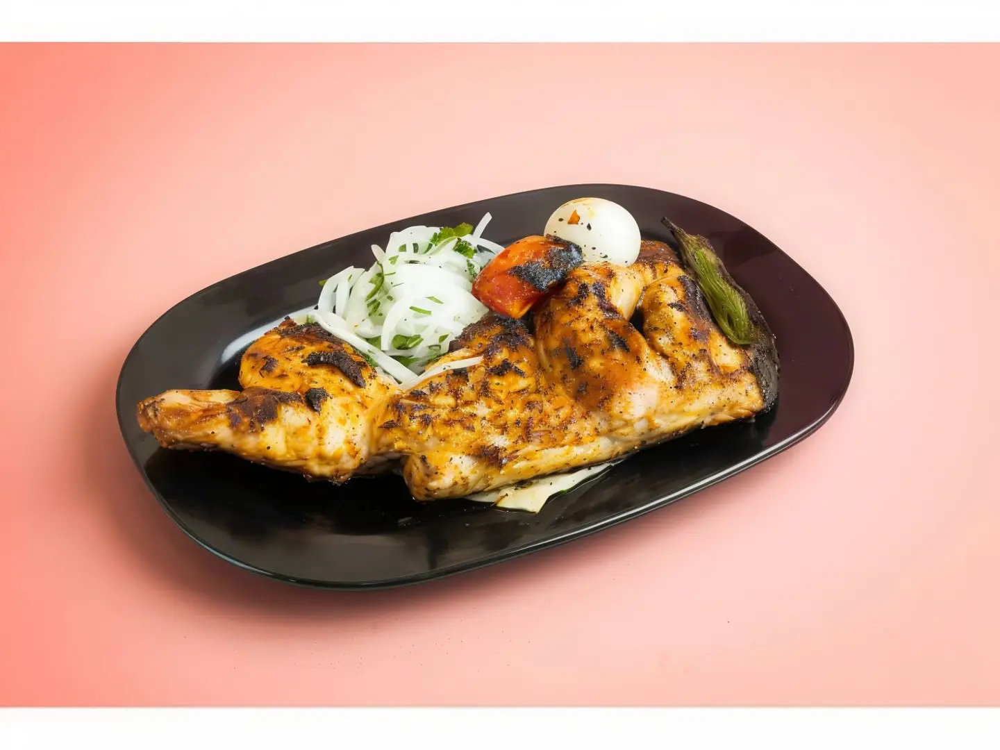 Half Chicken On Charcoal