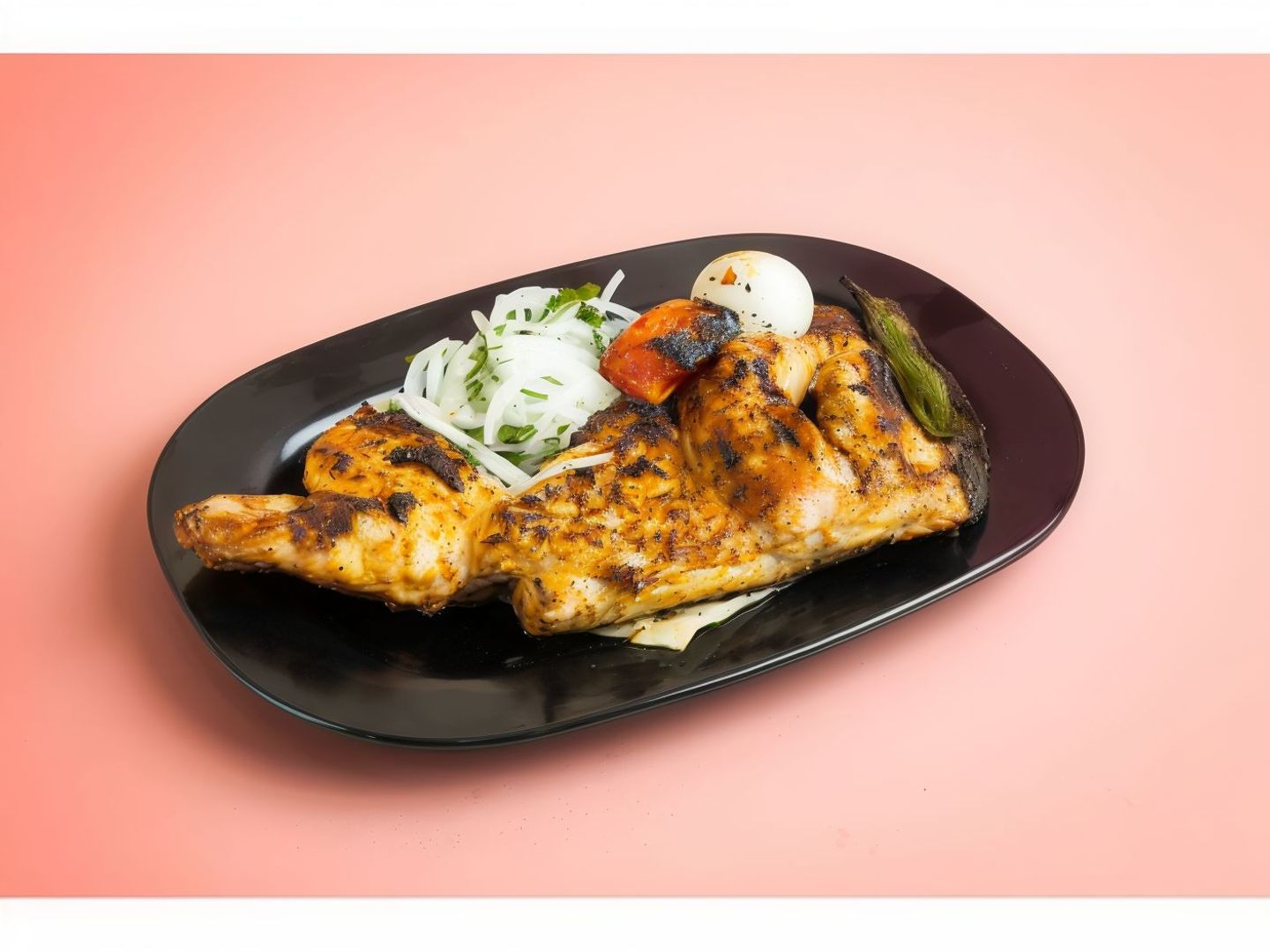 Half Chicken On Charcoal