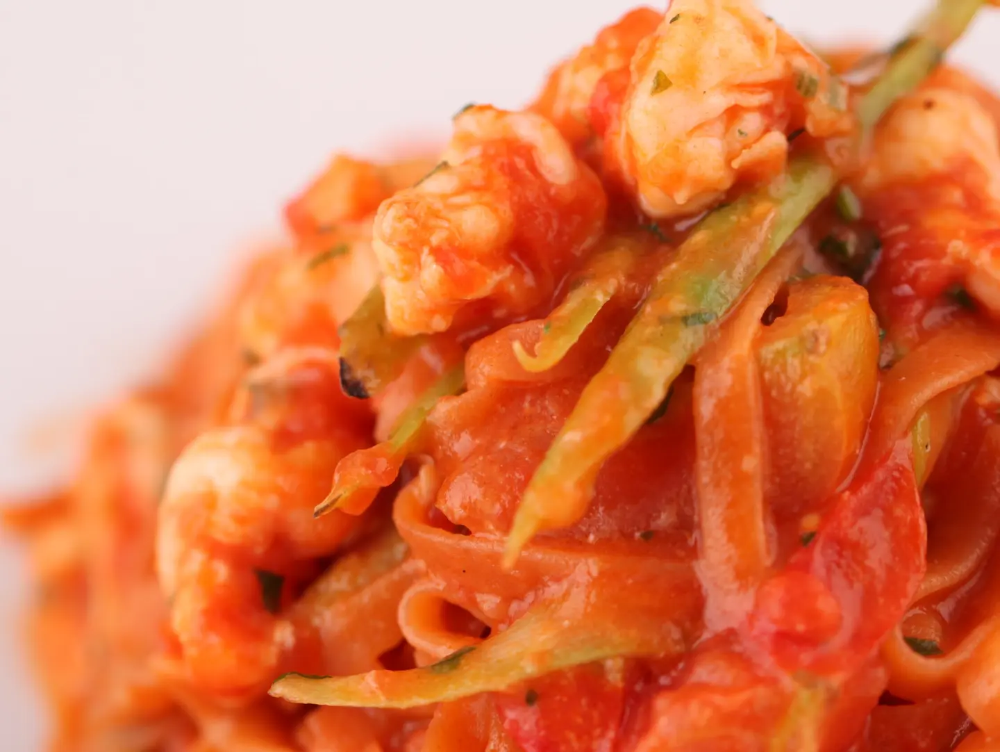 Red Fettuccini Shrimp