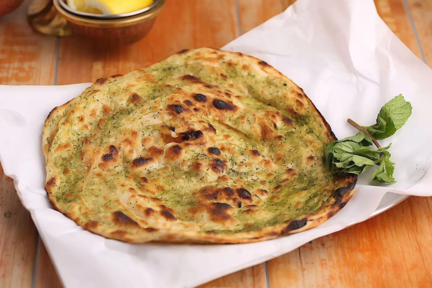 خبز نان بالنعناع