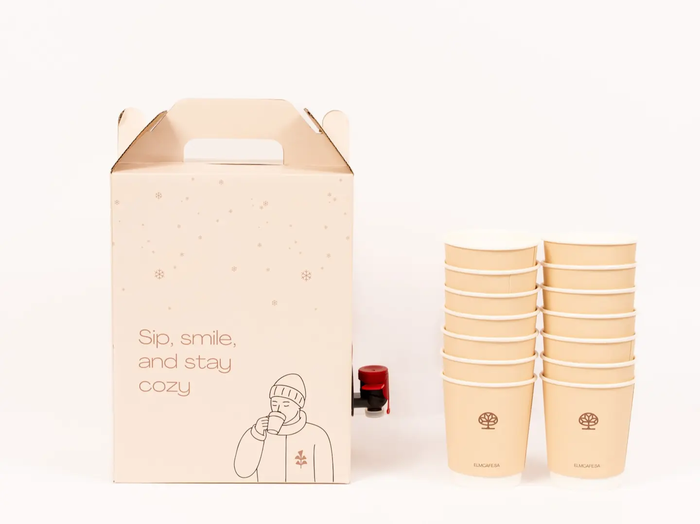 بوكس قهوة اليوم كبير - 14 كوب