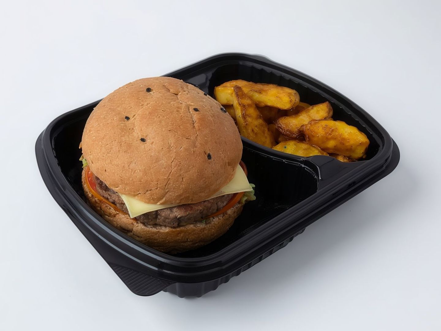 Beef Burger Meal   Plain With Wholemeal Bun