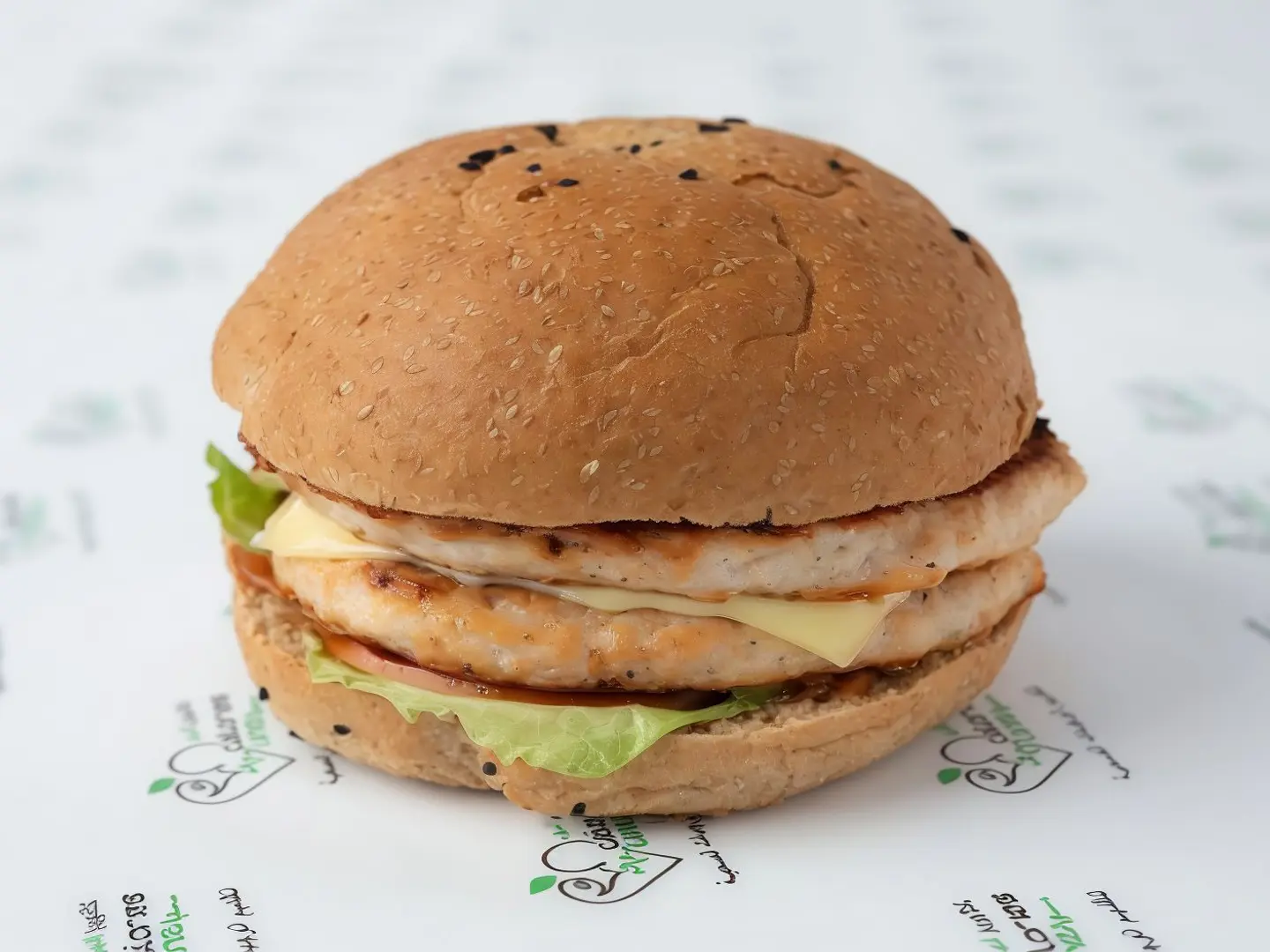 Chicken Burger Sandwich ( Oats Bun )   Double