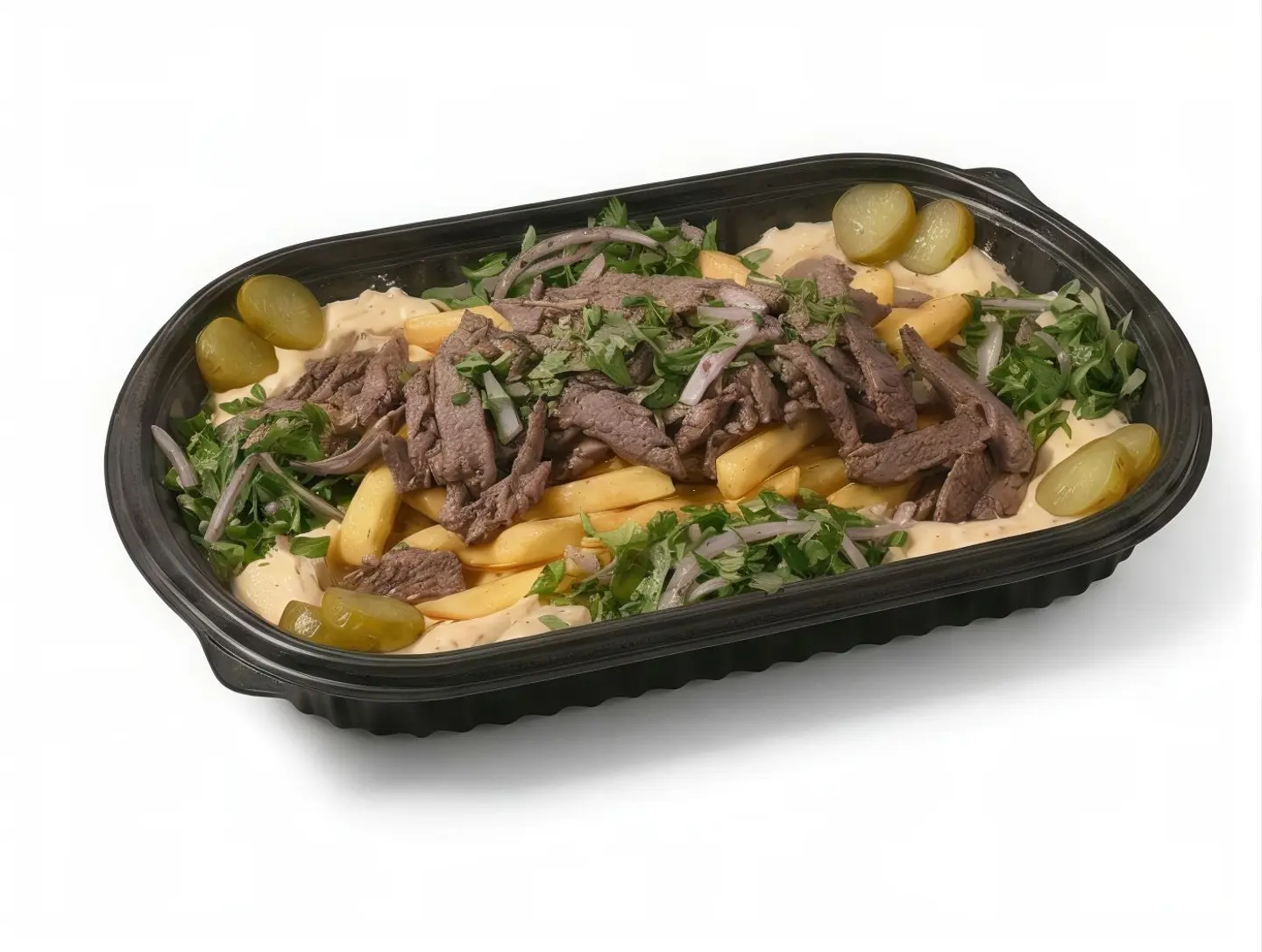 Meat Shawarma Dish With Hummus - Small