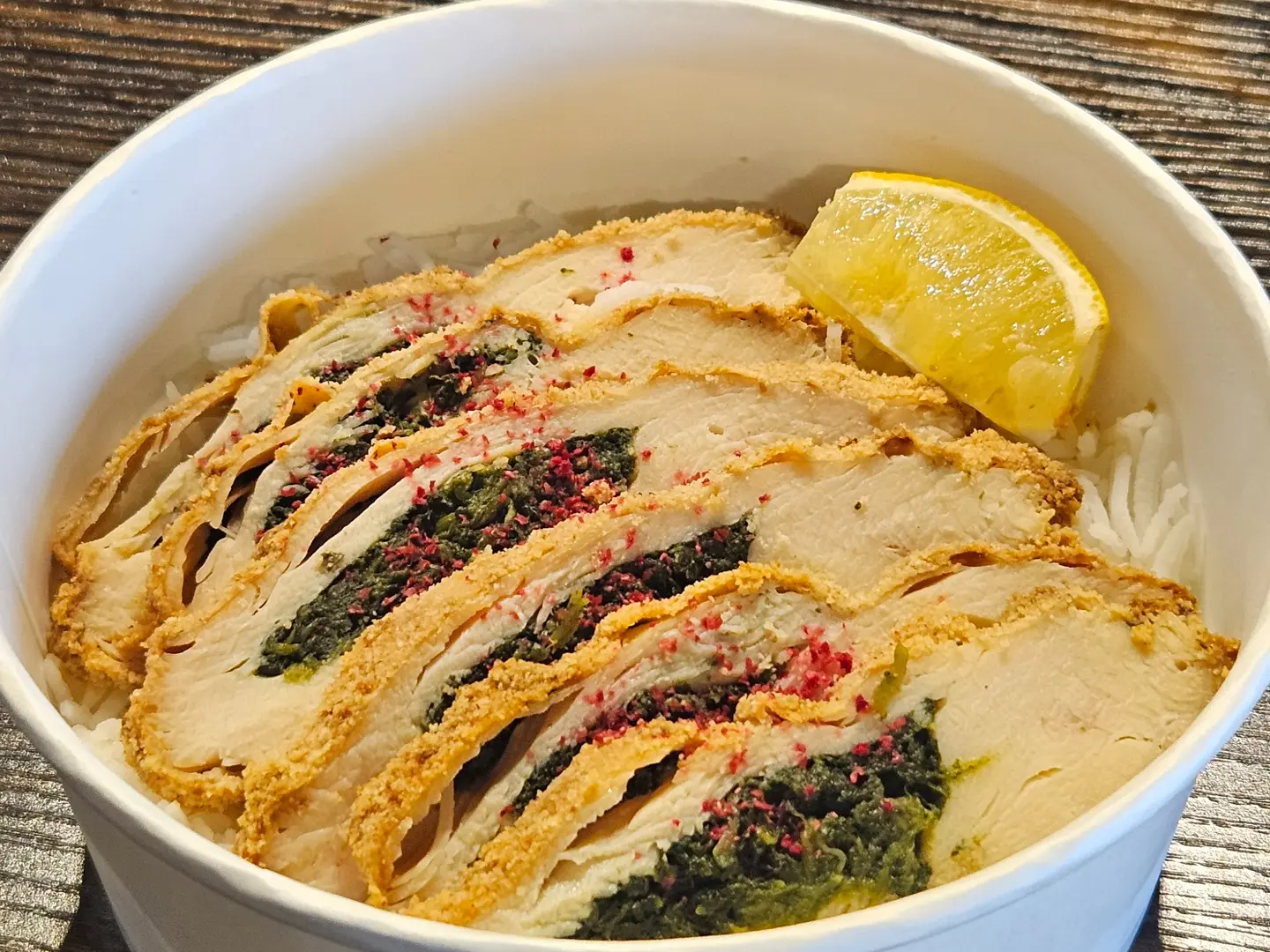 دجاج بالسبانخ مع الأرز - وجبة جاهزة مبردة