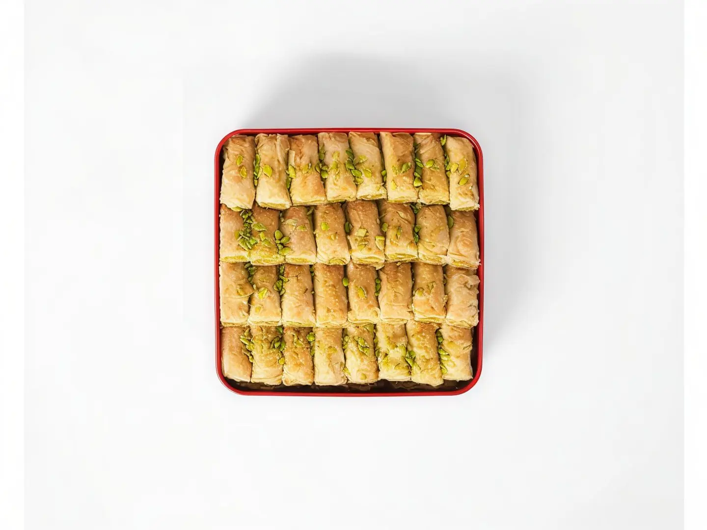 Pistachio Fingers Baklava In Tin Boxes
