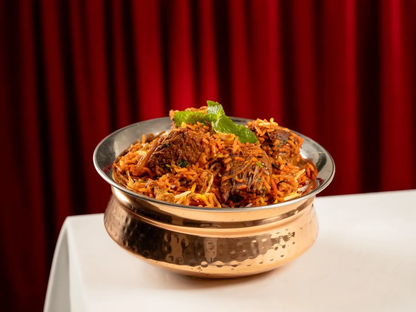 برياني لحم مكاني صغير