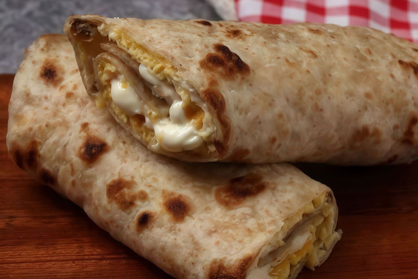 Chapati With Egg And Cheese