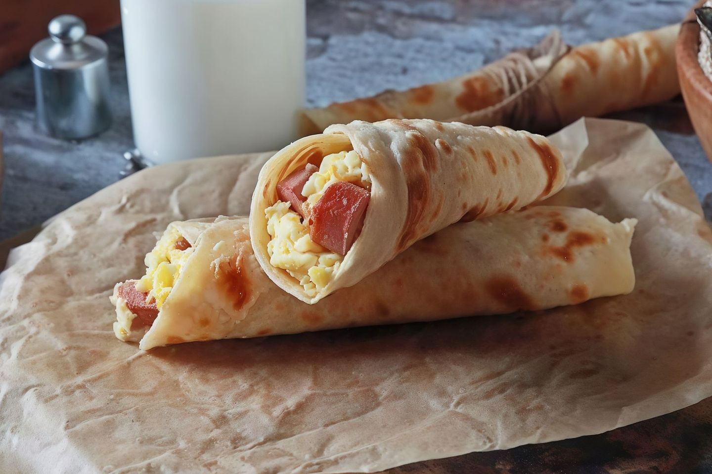 Chapati With Toast And Egg With Cheese