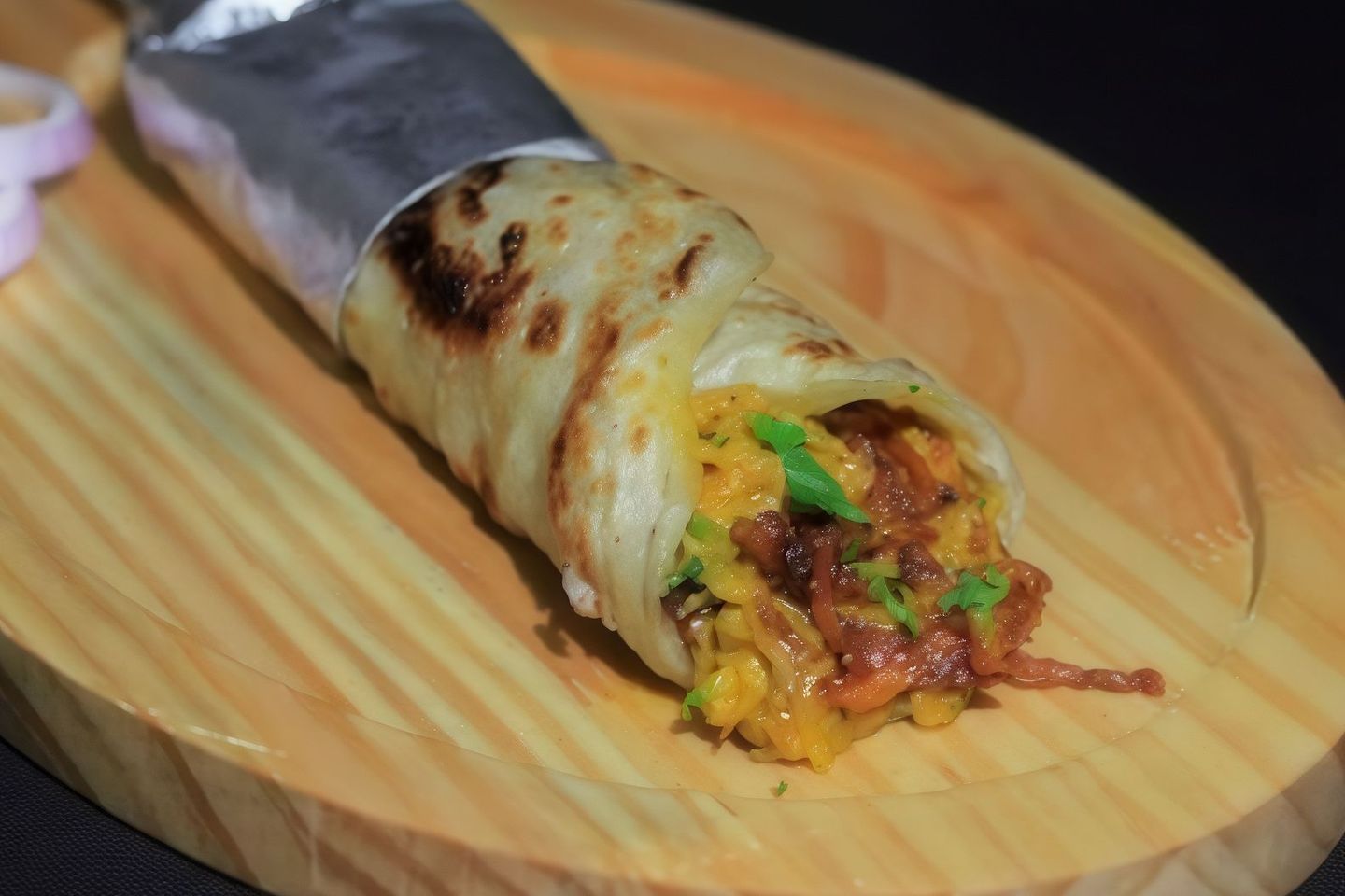 Chapati With Meat Hummu