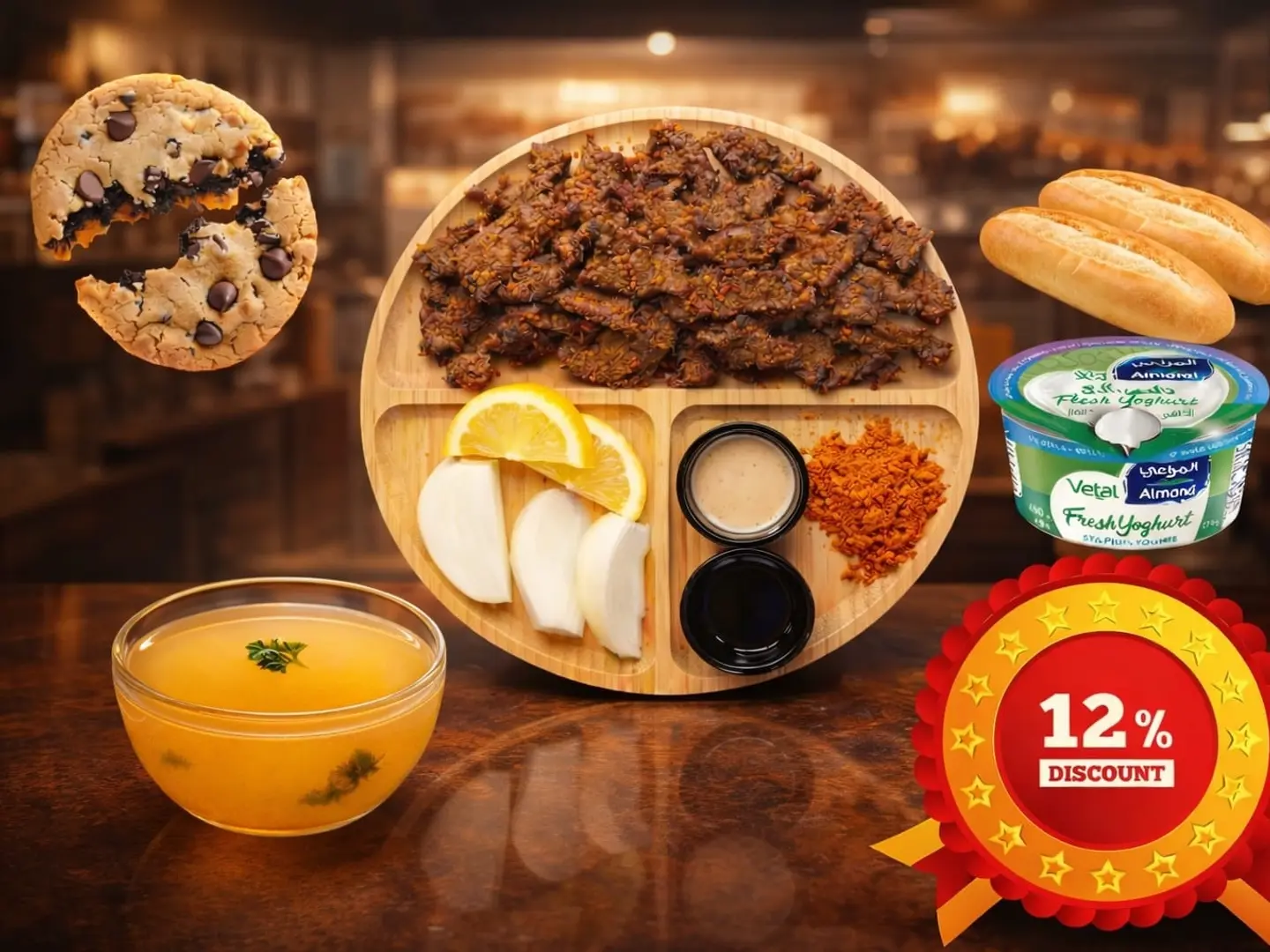 وجبة إفطار لحم