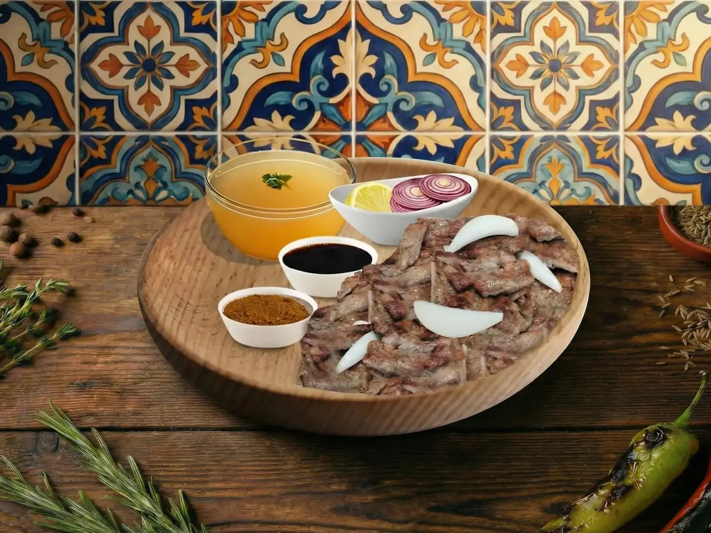 شيه لحم مع المرق جامبو ( الكبير )