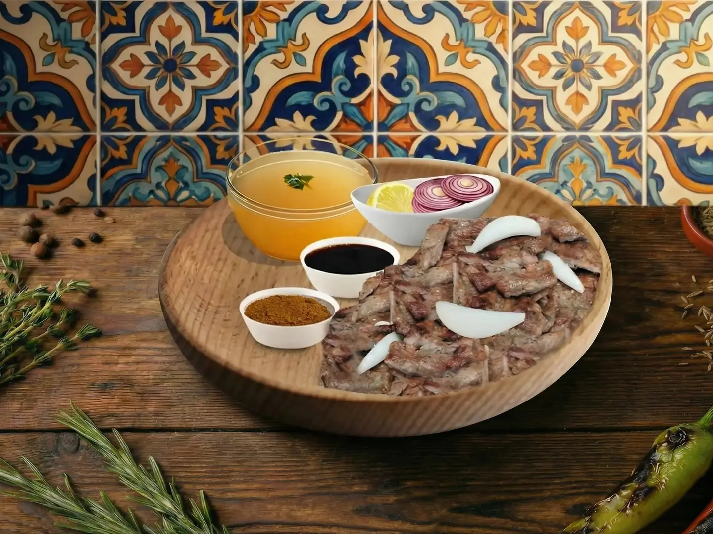 شيه لحم مع المرق نفر