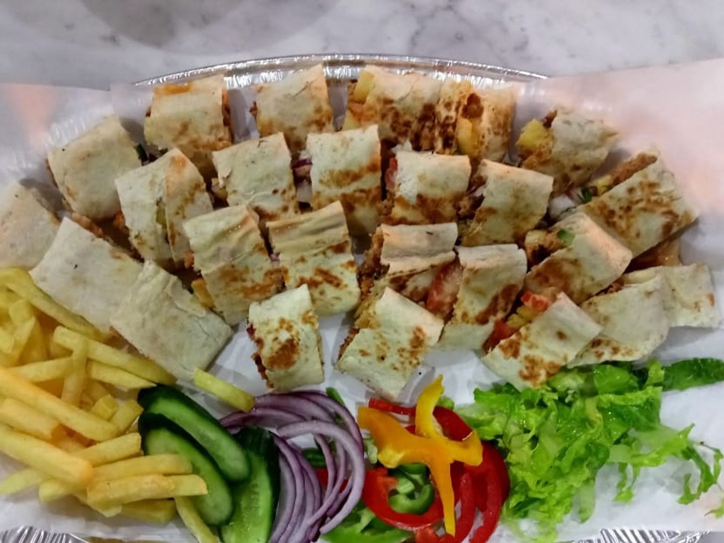صحن شاورما وسط 2