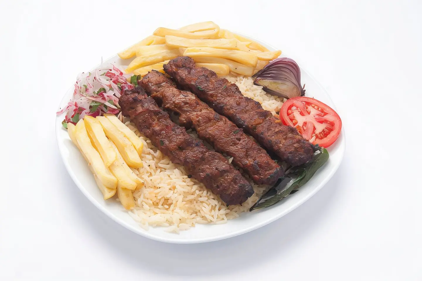 نفر كباب لحم مع الرز