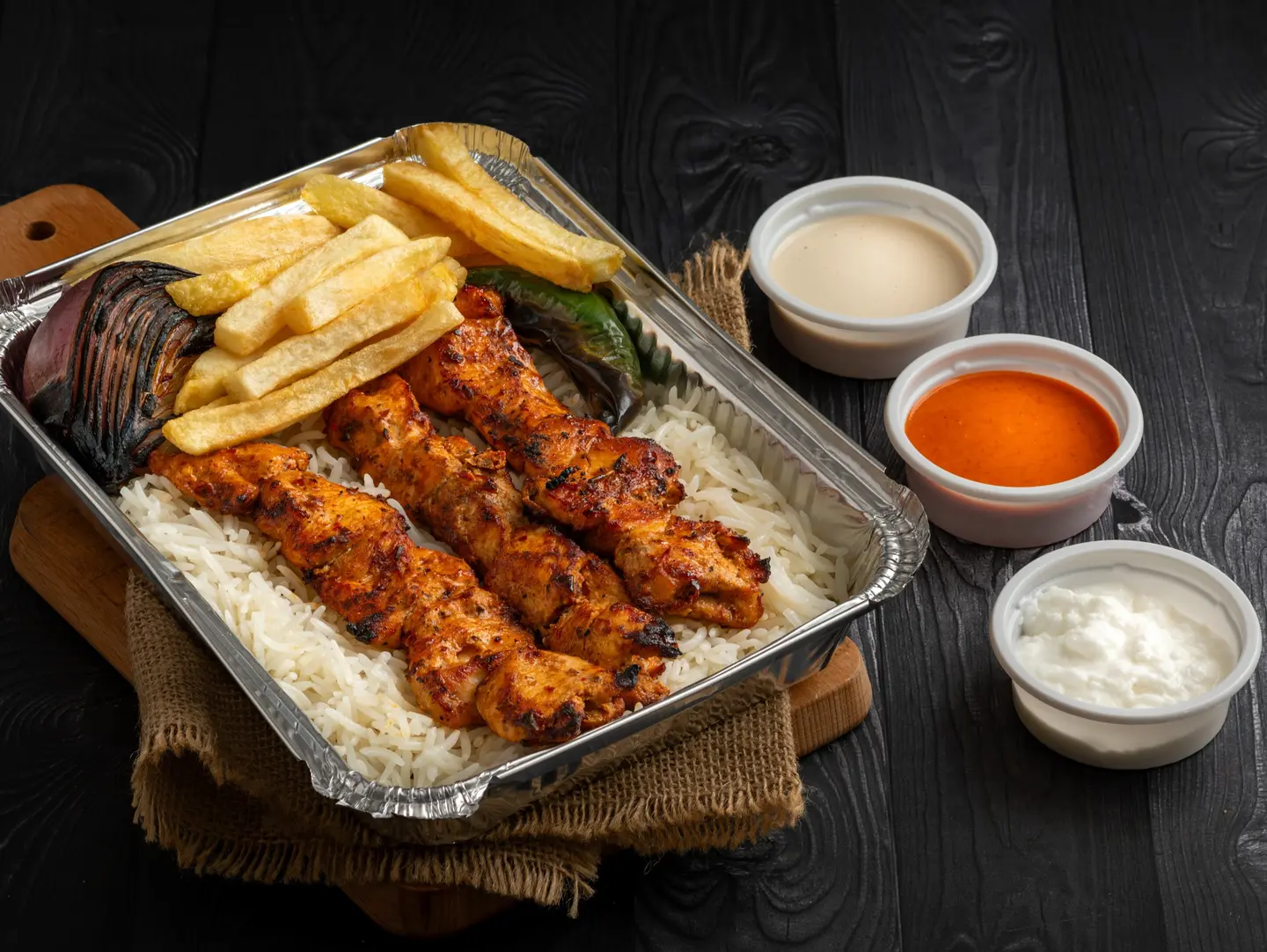 نفر شيش طاووق مع الرز