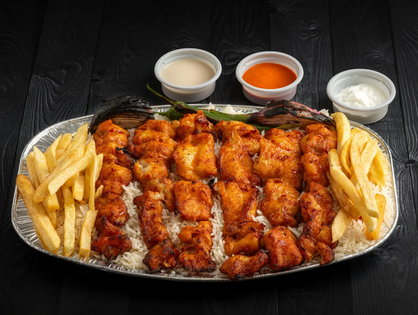 نص كيلو سمك مع الرز