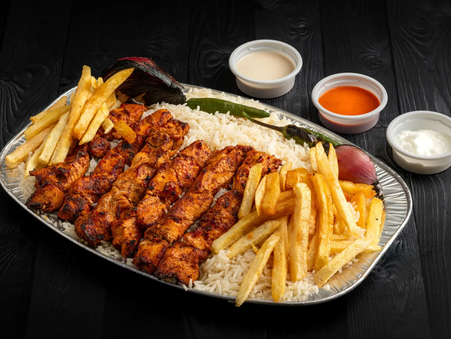 12 سيخ شيش طاووق مع الرز