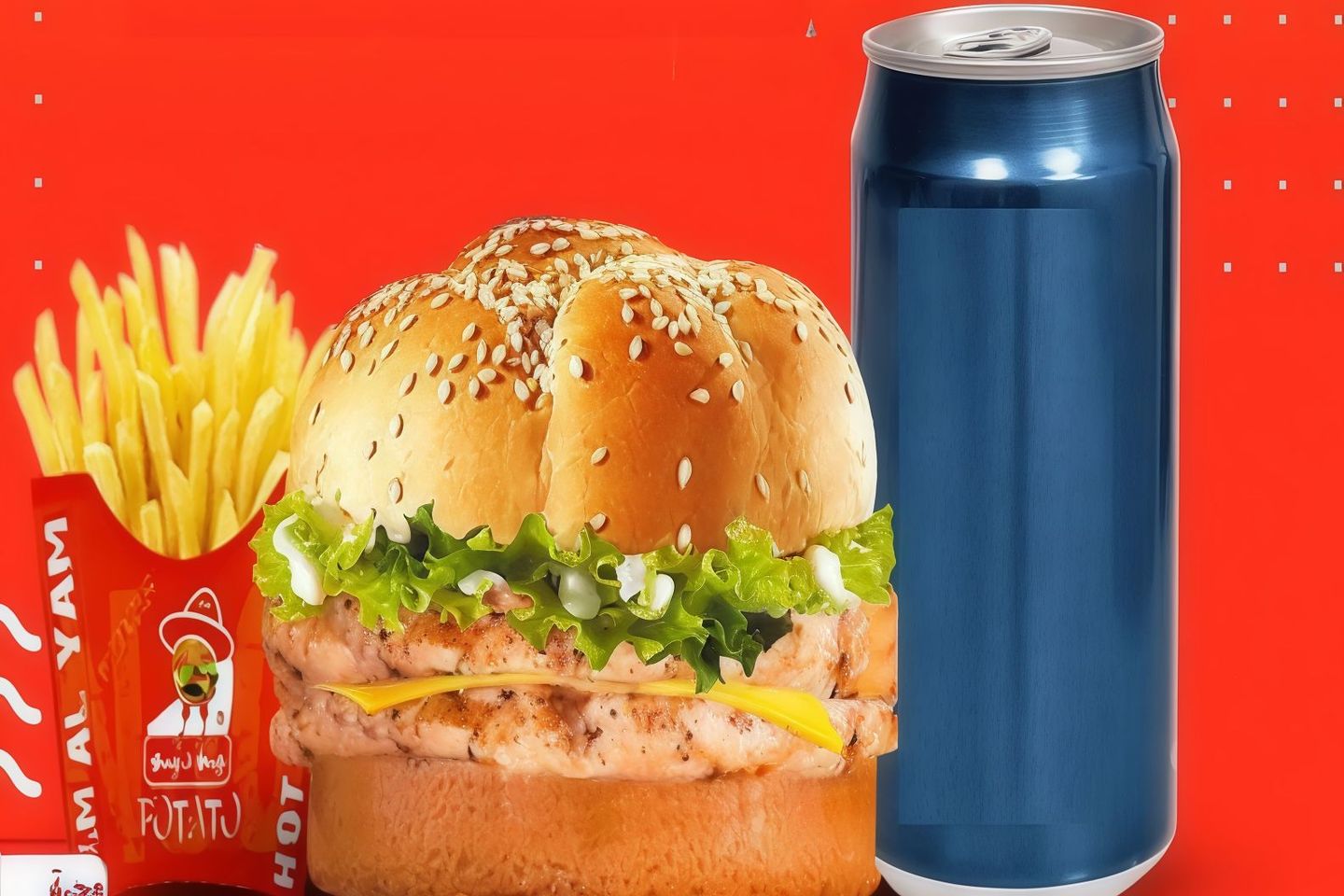 Double Grilled Chicken Burger Meal