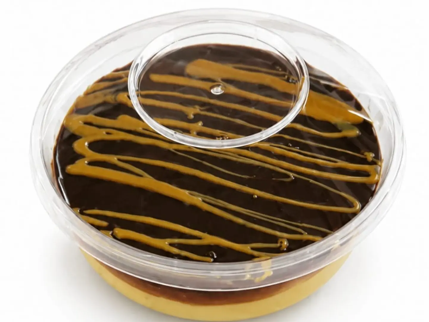 Cream Caramel With Biscuits And Chocolate