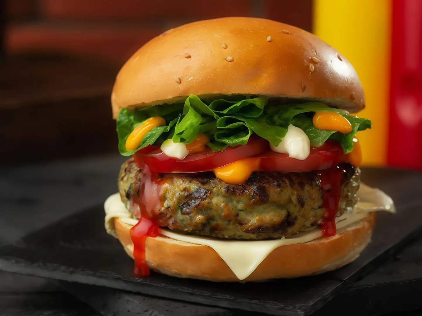 Chicken Burger With Cheese